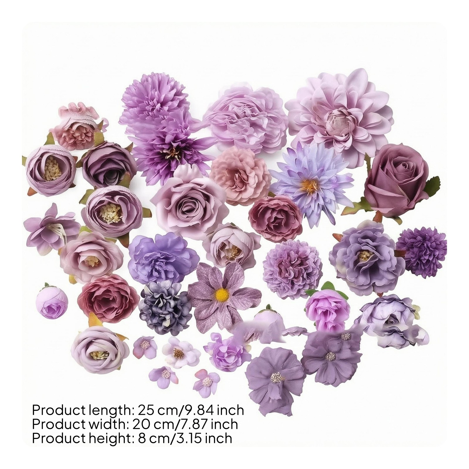 50 Pieces Faux Flower Heads Wedding Decoration Artificial Flower Heads