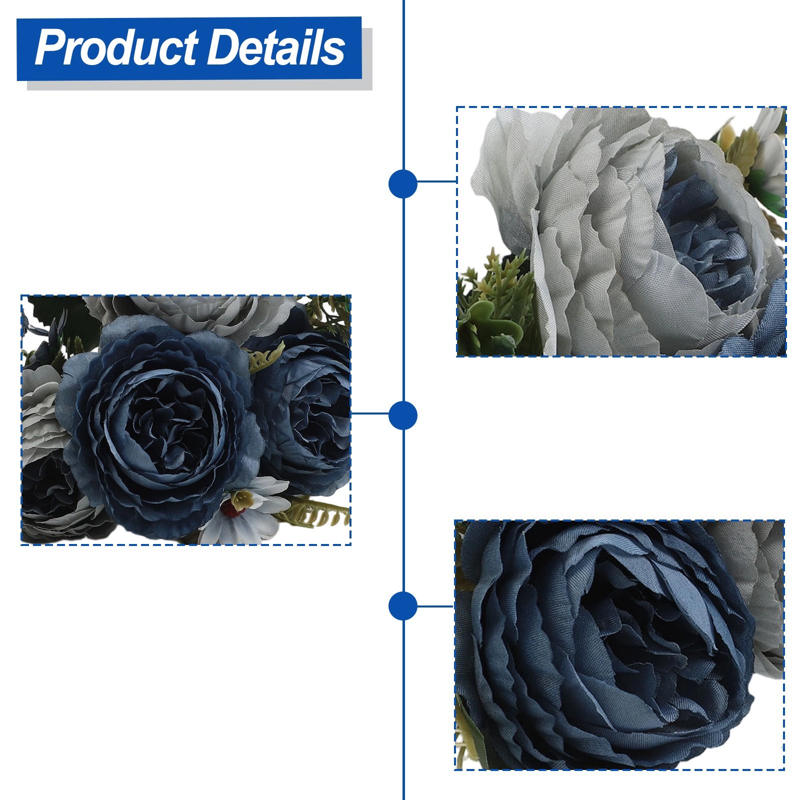 Elegant Faux Floral Bouquet Peony Rose Arrangement for Stylish Centerpieces