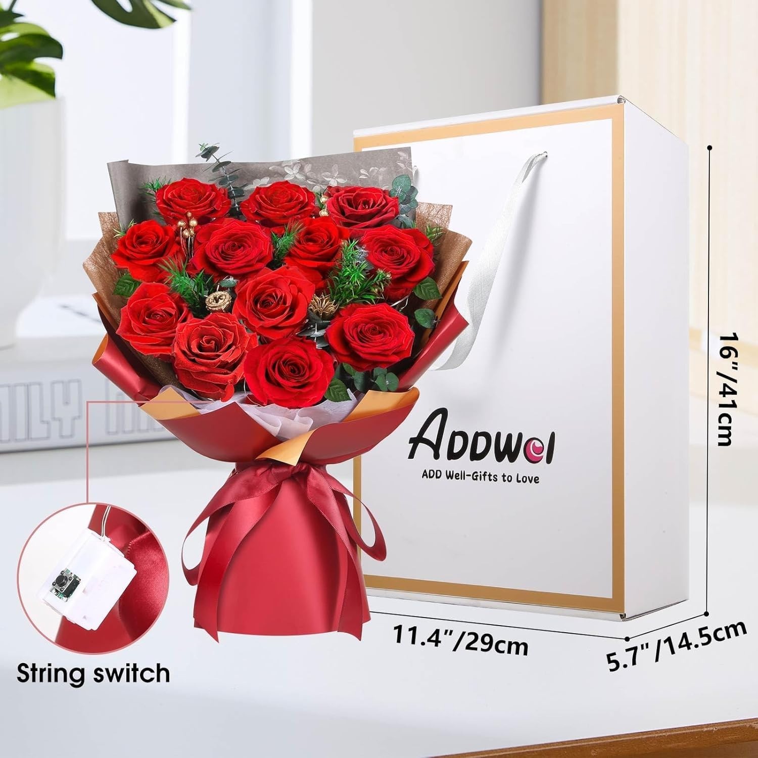 Preserved Roses Bouquet Valentine’s Day Gift Long Lasting Beauty for Women
