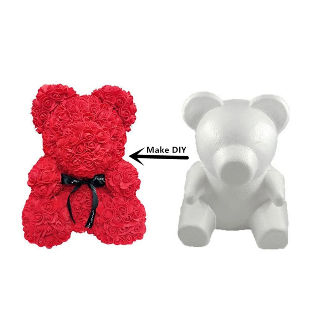 Mini Fake Roses 3.5cm Red Foam Artificial Flowers DIY Crafts Decoration 100 PCS