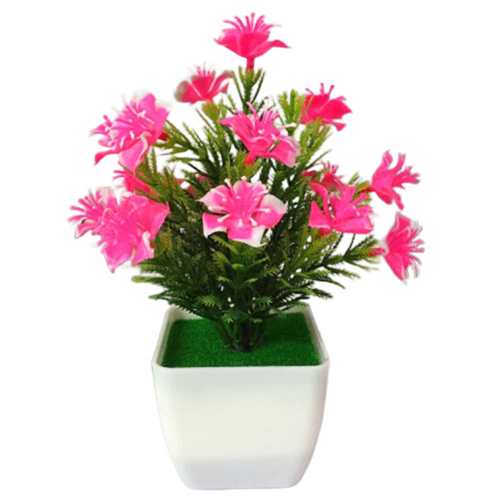 Tabletop Artificial Flower Plant for Office For Mini Simulation Bonsai 12CM