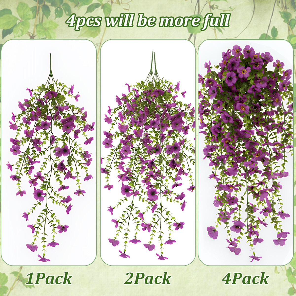 4/8/12Pcs Artificial Flowers, Plastic Plants for Outdoor Indoor Balcony Decor