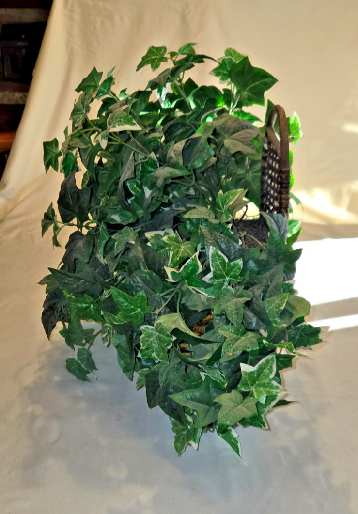 Artificial Ivy Plant in a Ledge Basket