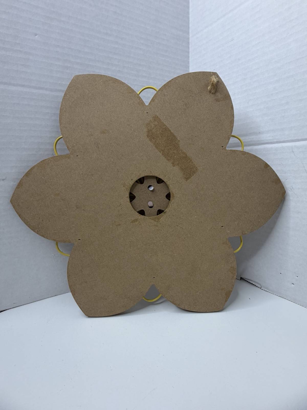 3 Wood Burlap & Metal 3D Flowers Decor Hanging 12” Wall Home Decor Wall Hanger