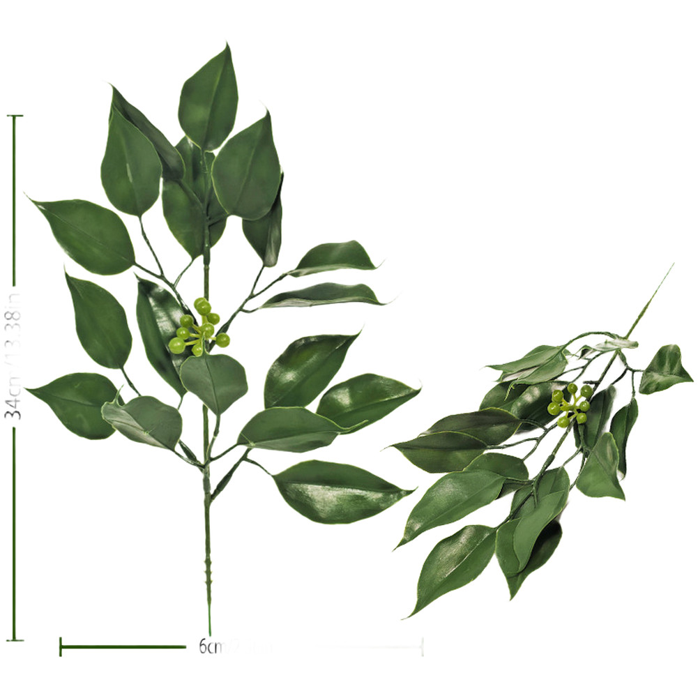 Artificial Lemon and Blueberry Branch Replica Fruit for Table Decor 35cm