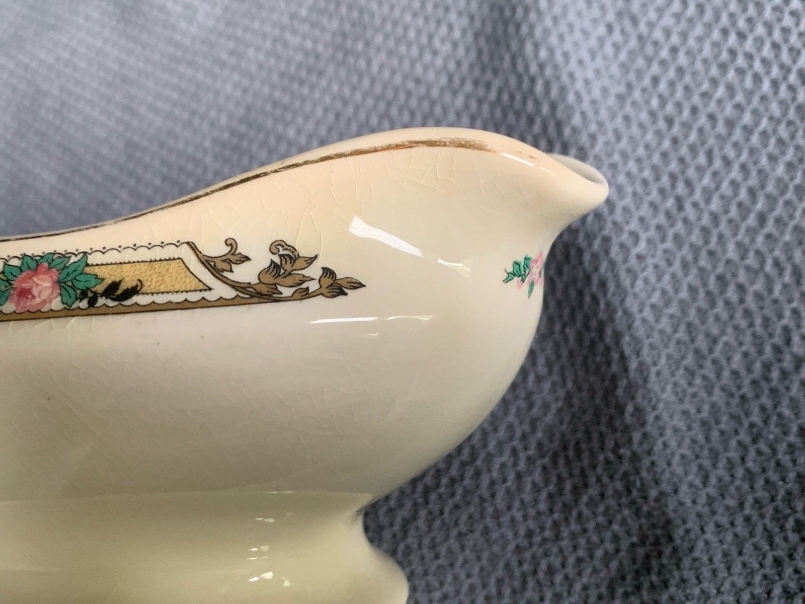 Mount Clemens Gravy Boat MTC2 1932 USA Antique Unique Floral Dish? Crafts