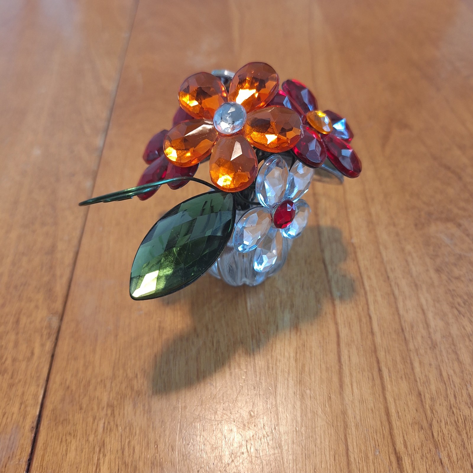 Ganz Crystal Expressions Jeweled Flower Pot Acrylic Figurine 2.5″H X 3.5″W