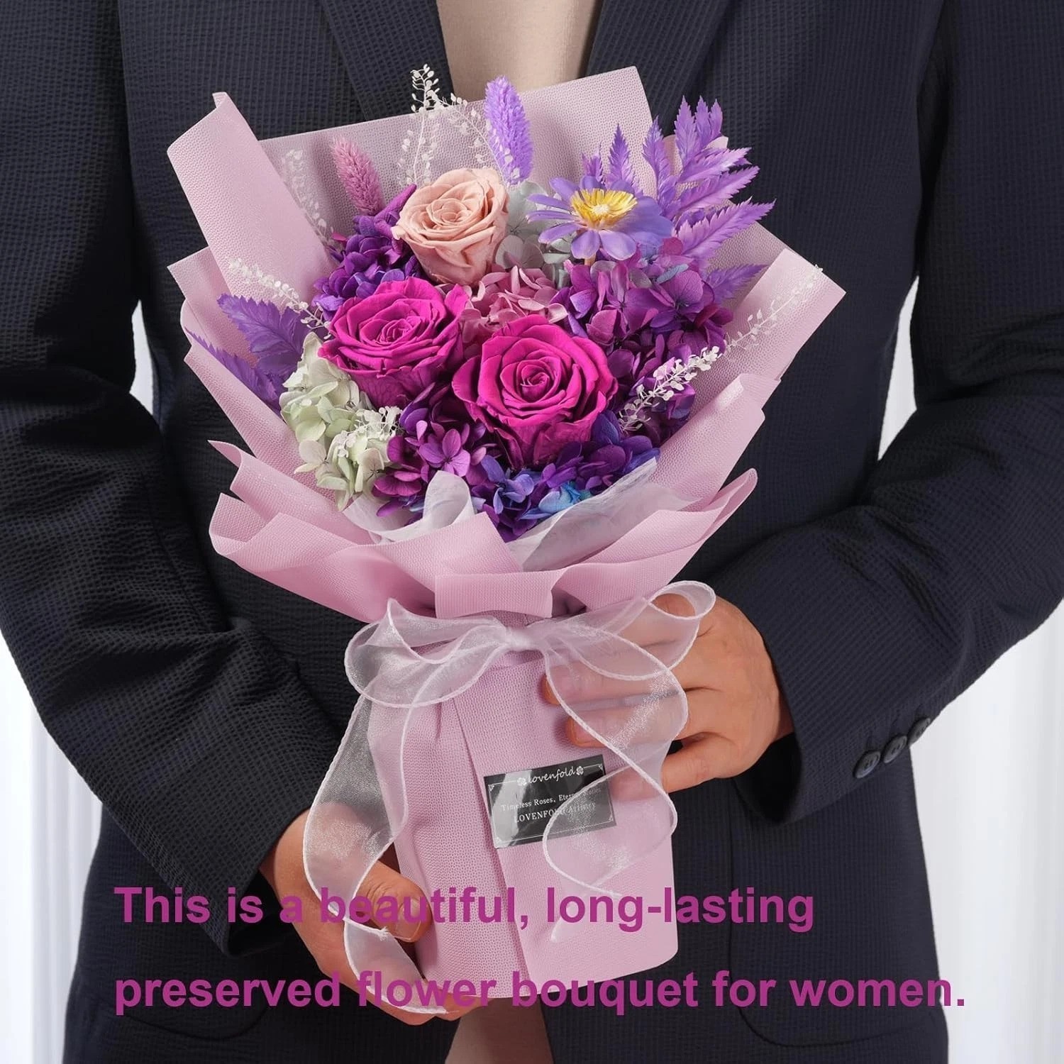 Gorgeous Purple Rose Floral Gift – A Lasting Impression for Loved Ones