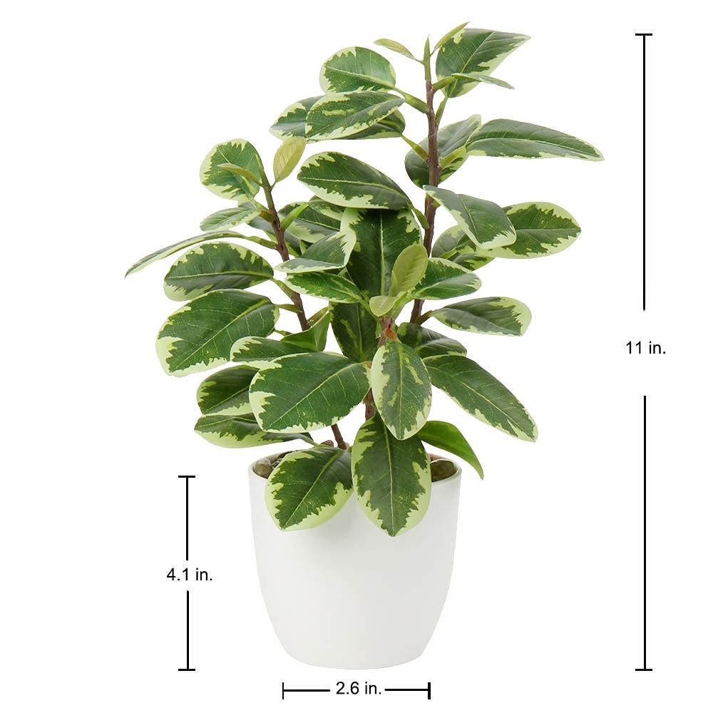 Artificial Plants Mini Camellia Potted Fake Small, Plastic Desk Flower Vase