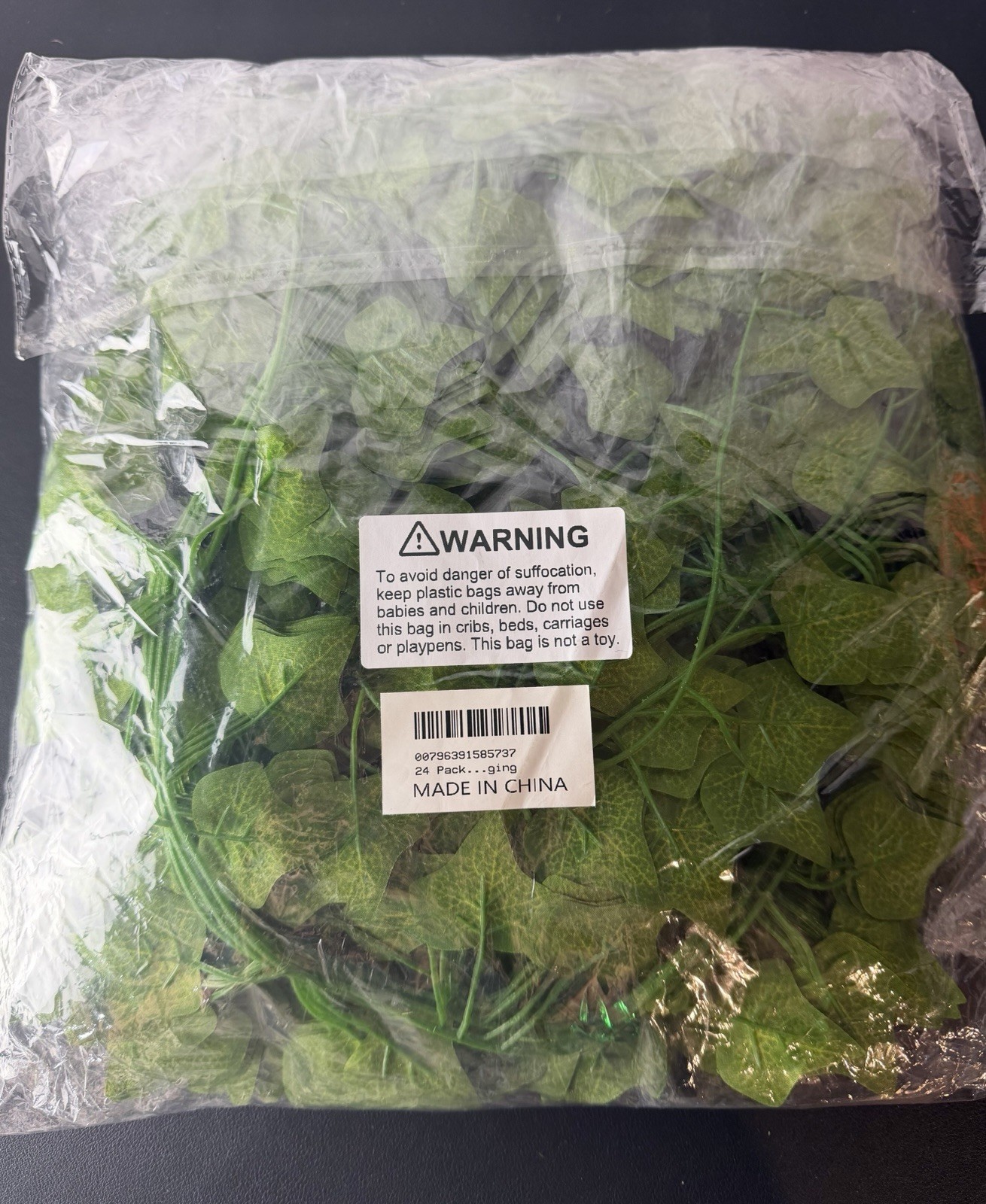 24 Pack 168Ft Artificial Ivy Greenery Garland Fake Vines Hanging Plants Backdrop