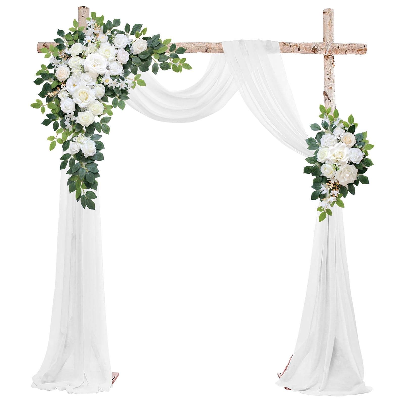 Wedding Arch Flowers Kit,Artificial Flower Arch Decor (Set of 3),2pcs Artific…