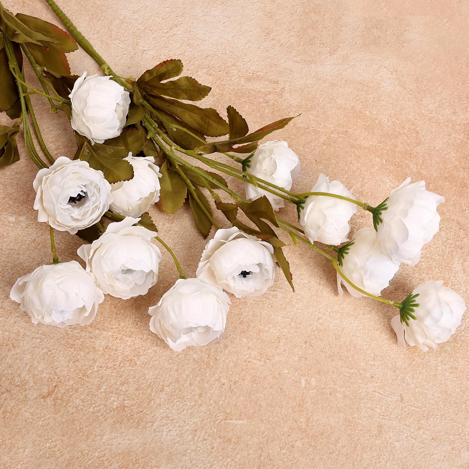 8 Pcs Peony Stems for Vase – 28’’ Faux Peonies Silk Artificial Flowers with S…