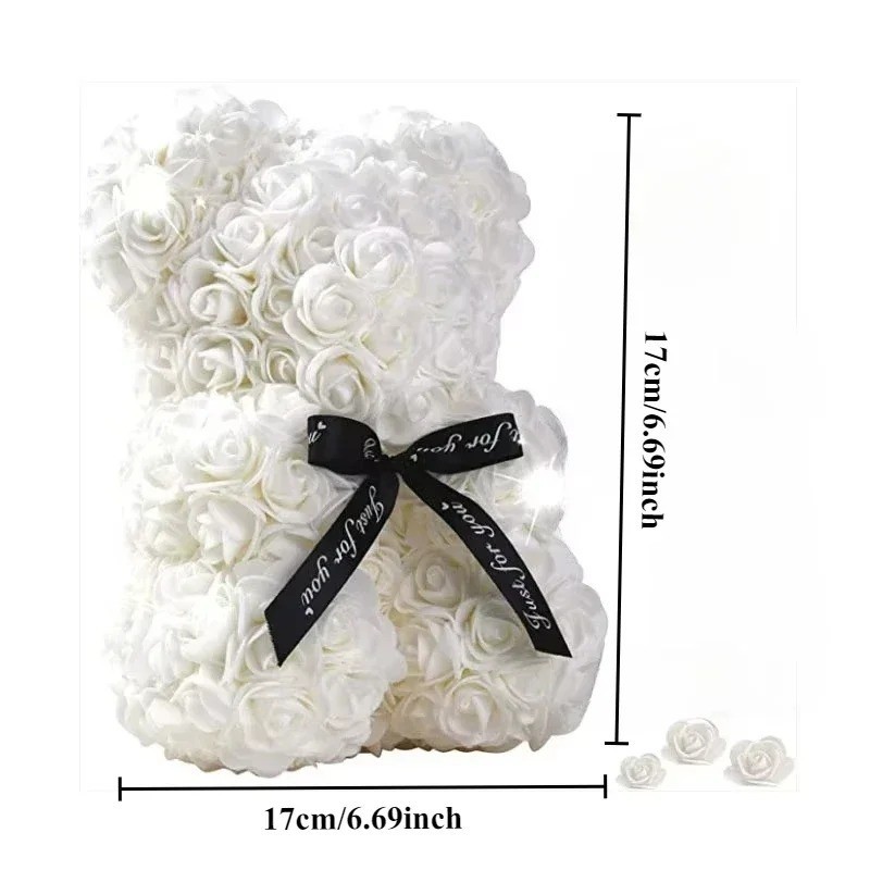 New Artificial Flower Eternal Rose Teddy Bear for Mom Mother’s Day Birthday