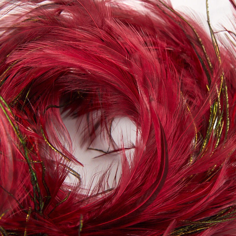 Factory Direct Craft Burgundy Feather Garland