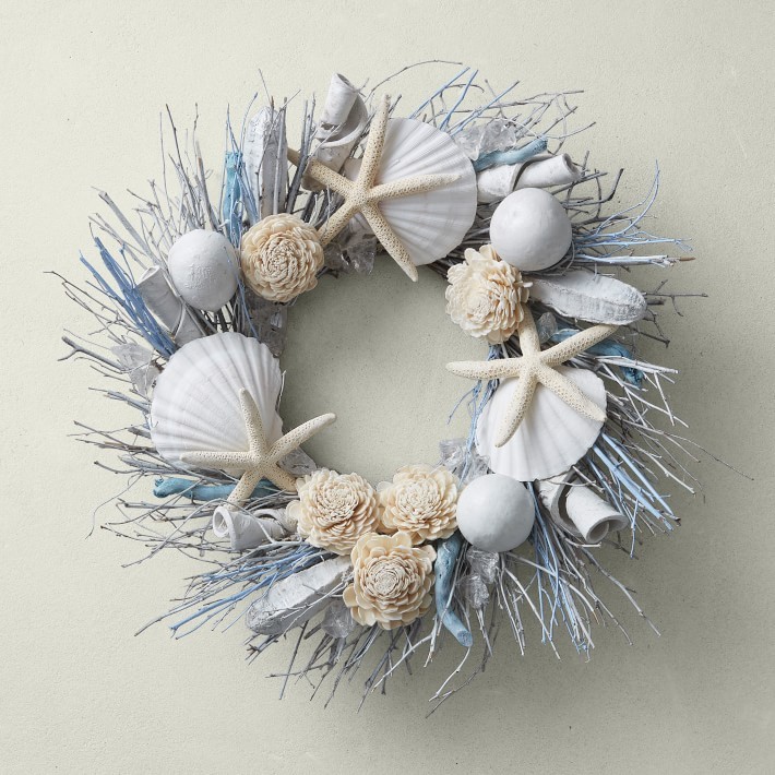 Fleur De Sel Live Wreath-Williams Sonoma|41576