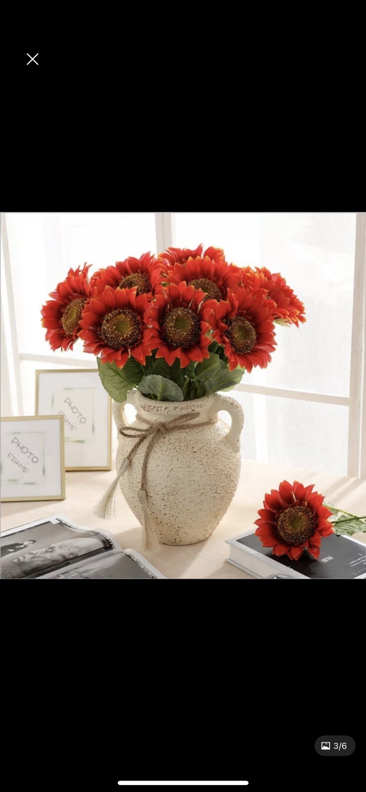 new artificial sunflower high quality silk dark orange & yellow available 