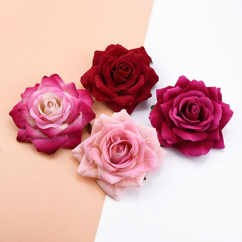 10Pcs Artificial Roses Head Multicolor Wedding Party Home Gift Garden Decoration