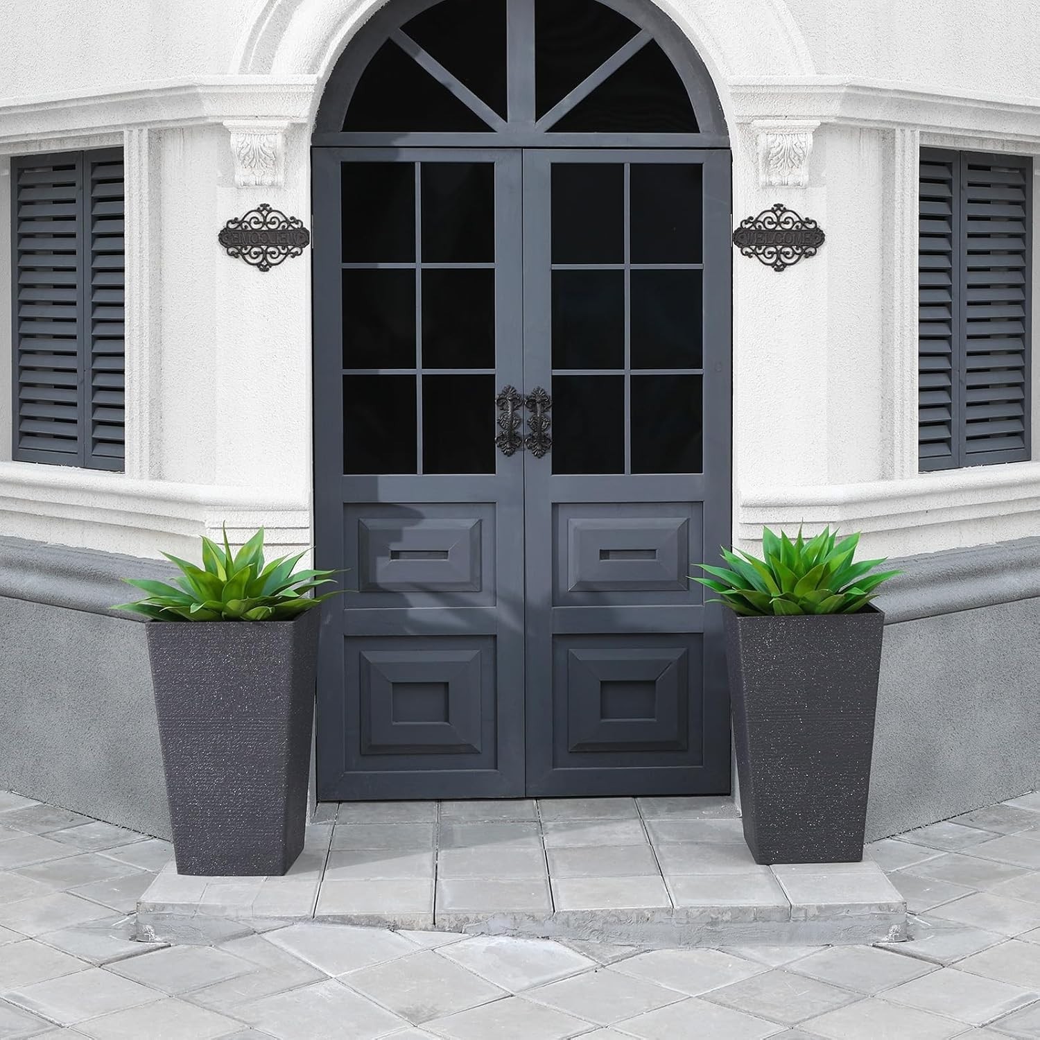 2 Pack Artificial Plants Fake Agave Succulent Plant 28 Inch Big Size Faux