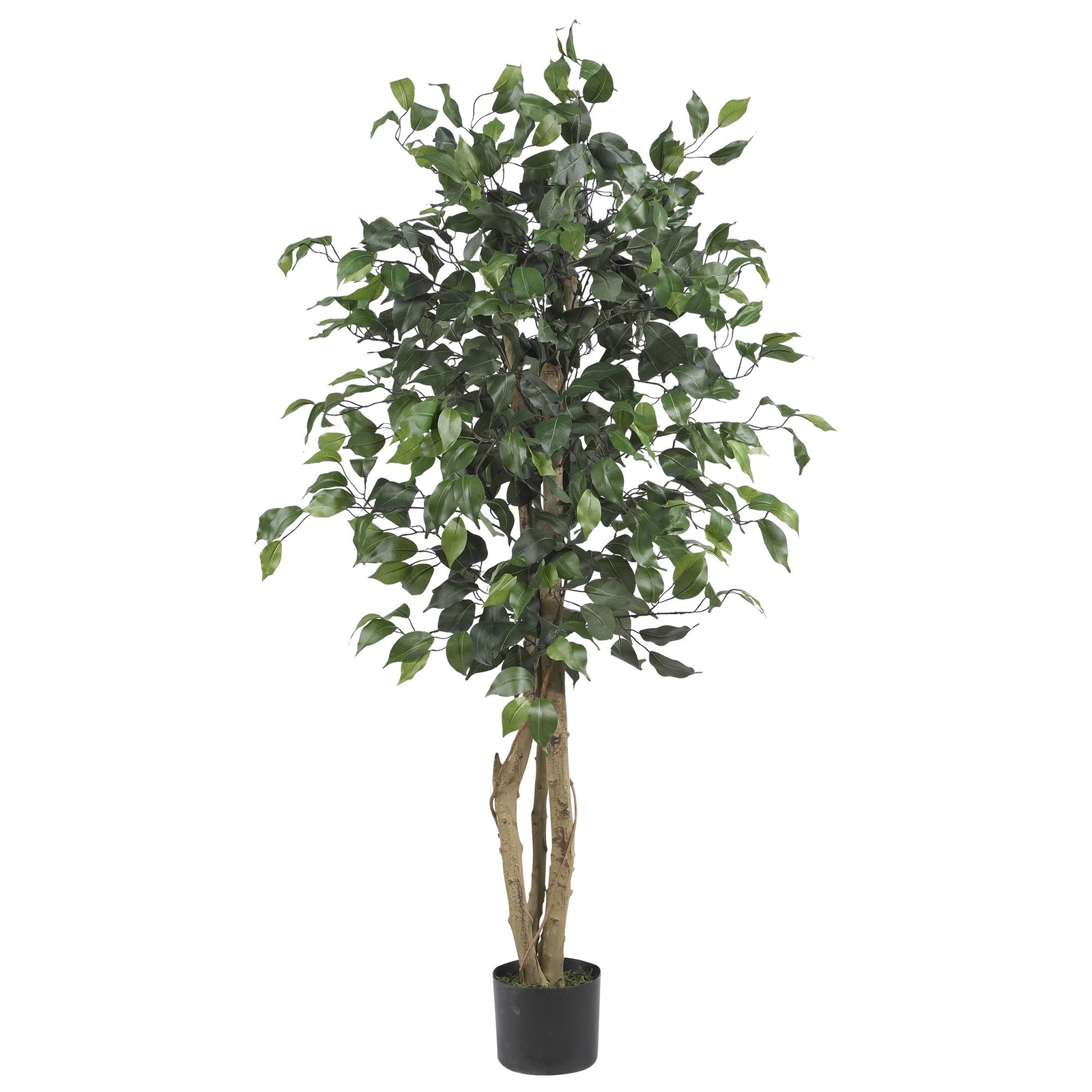 Nearly Natural 5299 Ficus Silk Tree, 4-Feet, Green