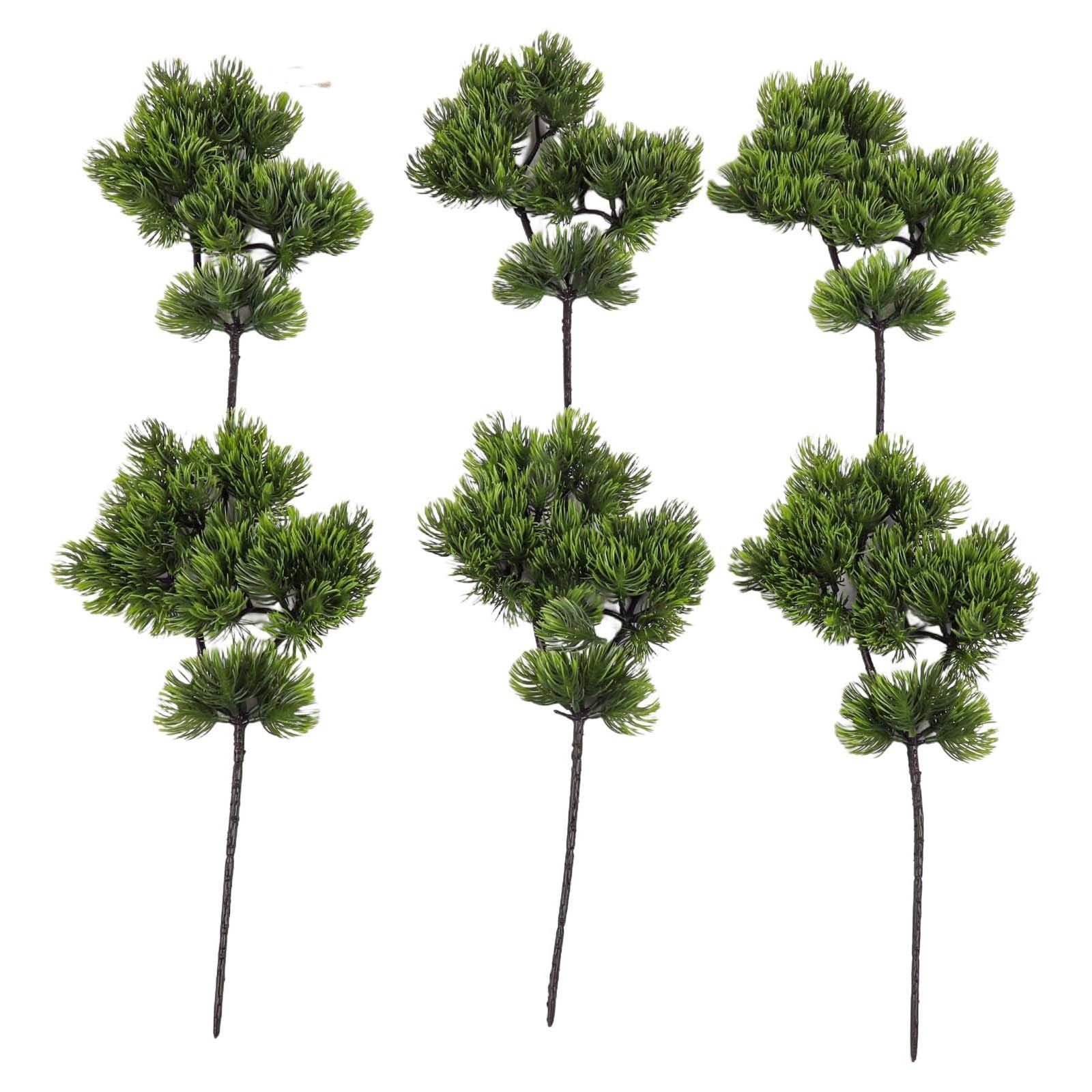 6 Pack 35cm Fake Pine Branches for Indoor and Outdoor Event Decoration
