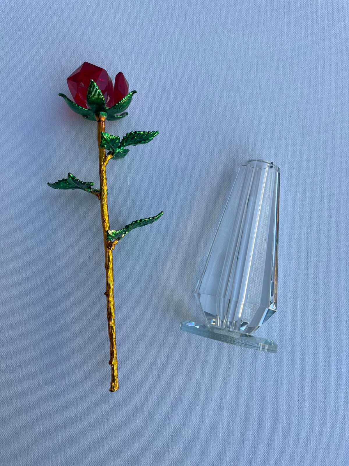 Crystal Rose Ornament – Simulated Immortal Flower for Lovers & Gifts