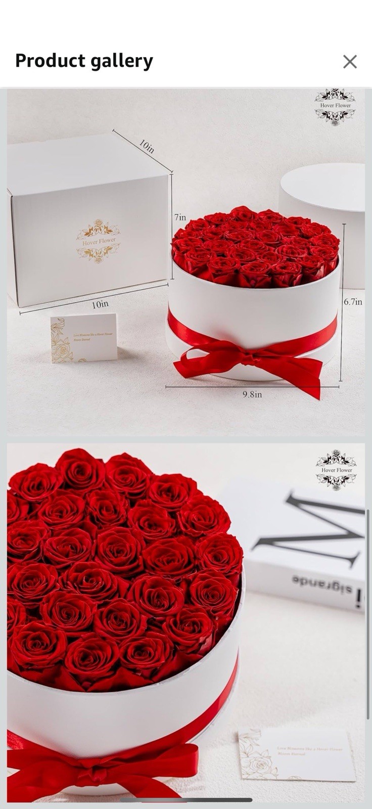 27 Forever Roses in Luxury White Box, Eternal Real Roses Gift for Women,
