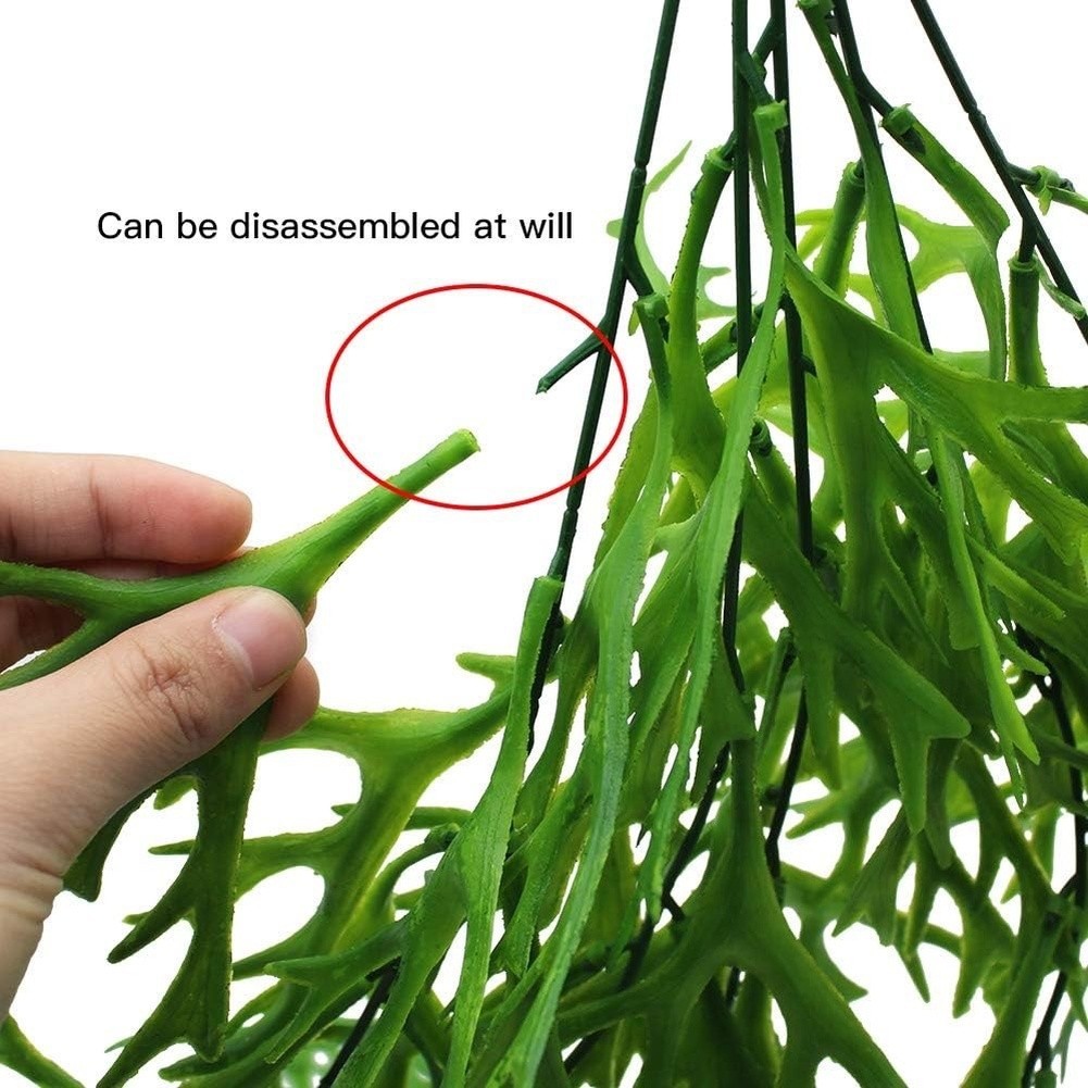 2pcs Lifelike Artificial Staghorn For Fern Hanging Plants Green 70cm Plastic