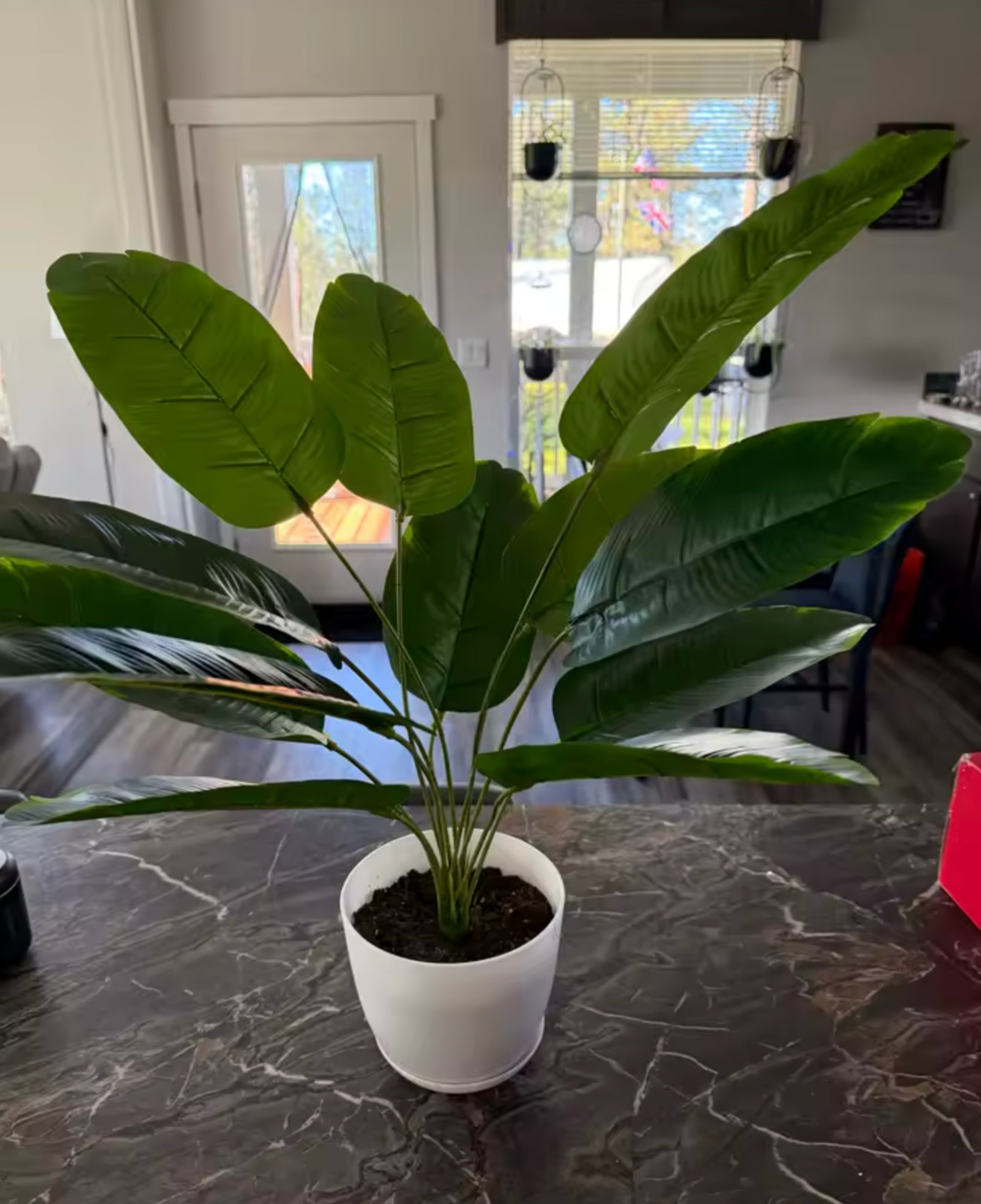 1pc Artificial Plants Large Tropical Palm Tree Fake Banana Plants Leaves Real