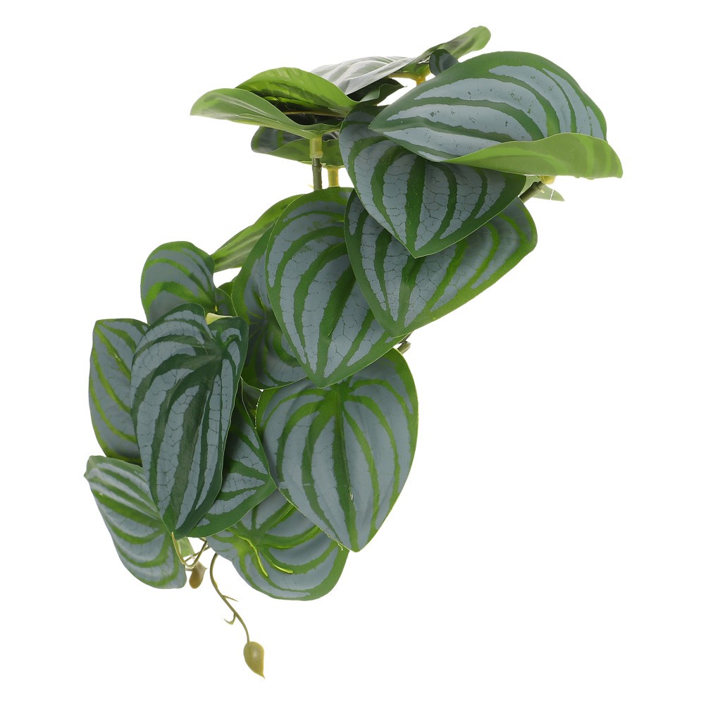 Compact Artificial Plant Faux Watermelon Leaves for Desk Decor