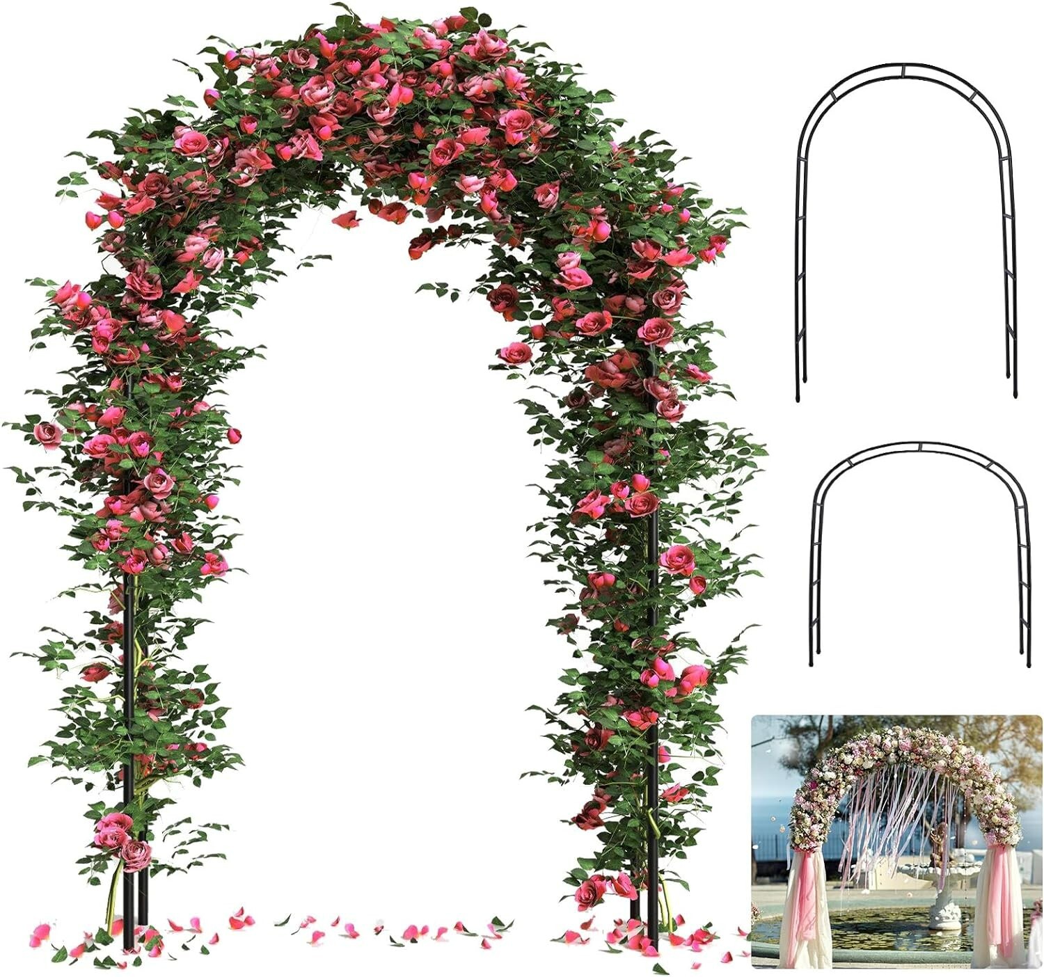 Thickened Anti-toppling Garden Arch, Wedding Arch garden decoration for flowers