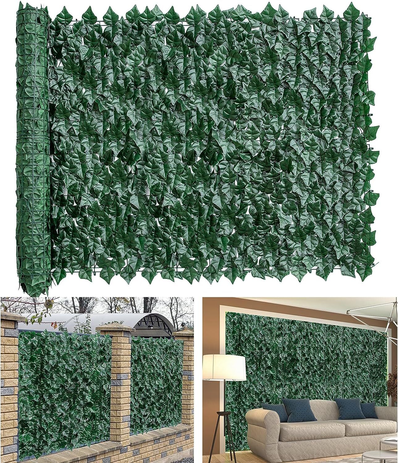 118×39.4in Artificial Faux Grass Living Wall Hedge Boxwood Panel Garland Decor