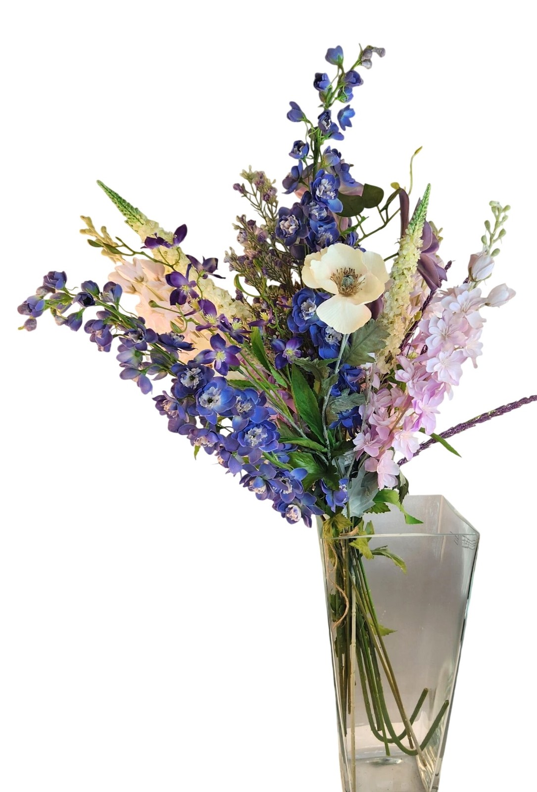 Artificial Purple & Lavender Flower Bouquet Hand-Tied Arrangement Stunning Displ