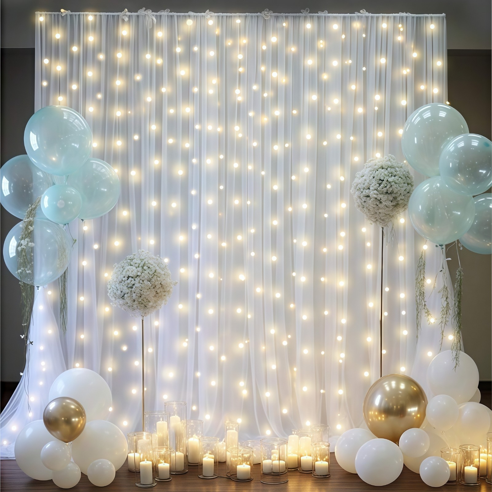 3x3m Tulle Backdrop Curtain Wedding Party Photography Decor