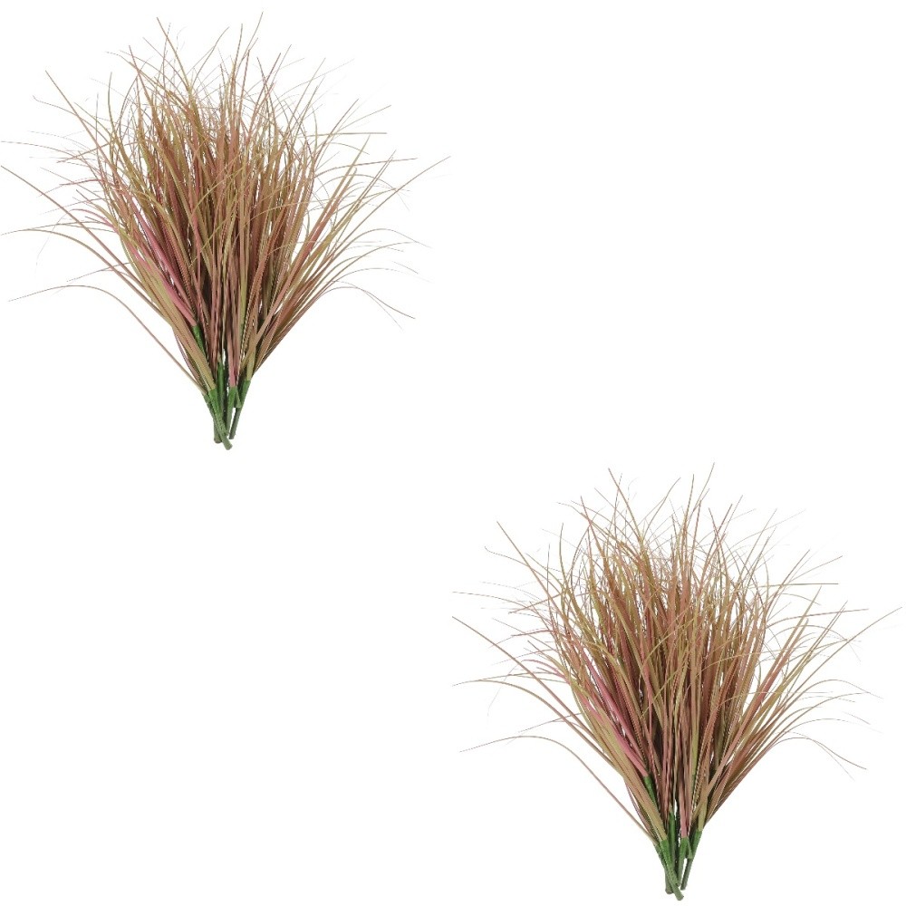 Set of 2 Artificial Tall Grass Plants Outdoor Fake for Decorative