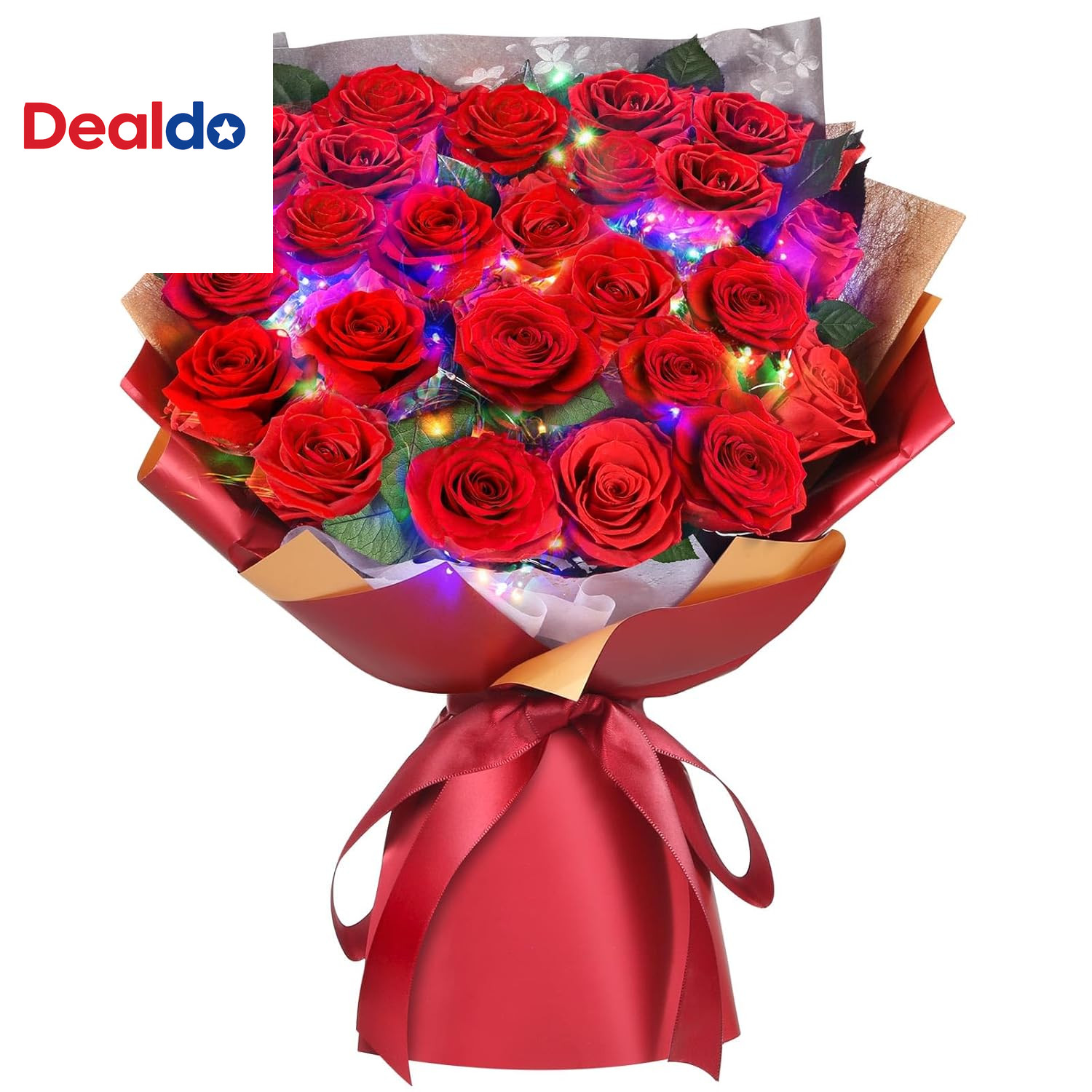 24 Preserved Real Red Rose Bouquet Long-Lasting Flowers for Her and Romantic Gif