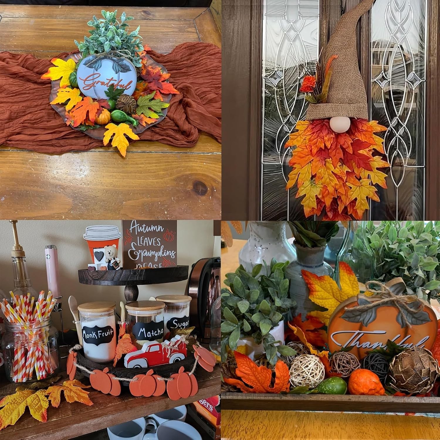 50Pcs Fall Artificial Maple Leaves Assorted Bulk for Crafts Decor | 50pcs mix…