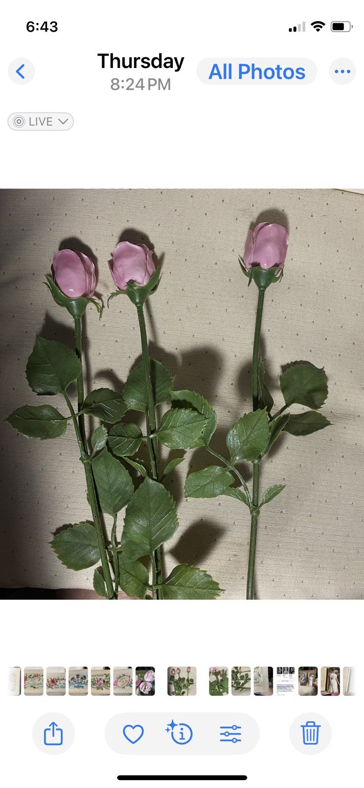Handcrafted Pink Clay Rose Bouquet Decorative Flowers