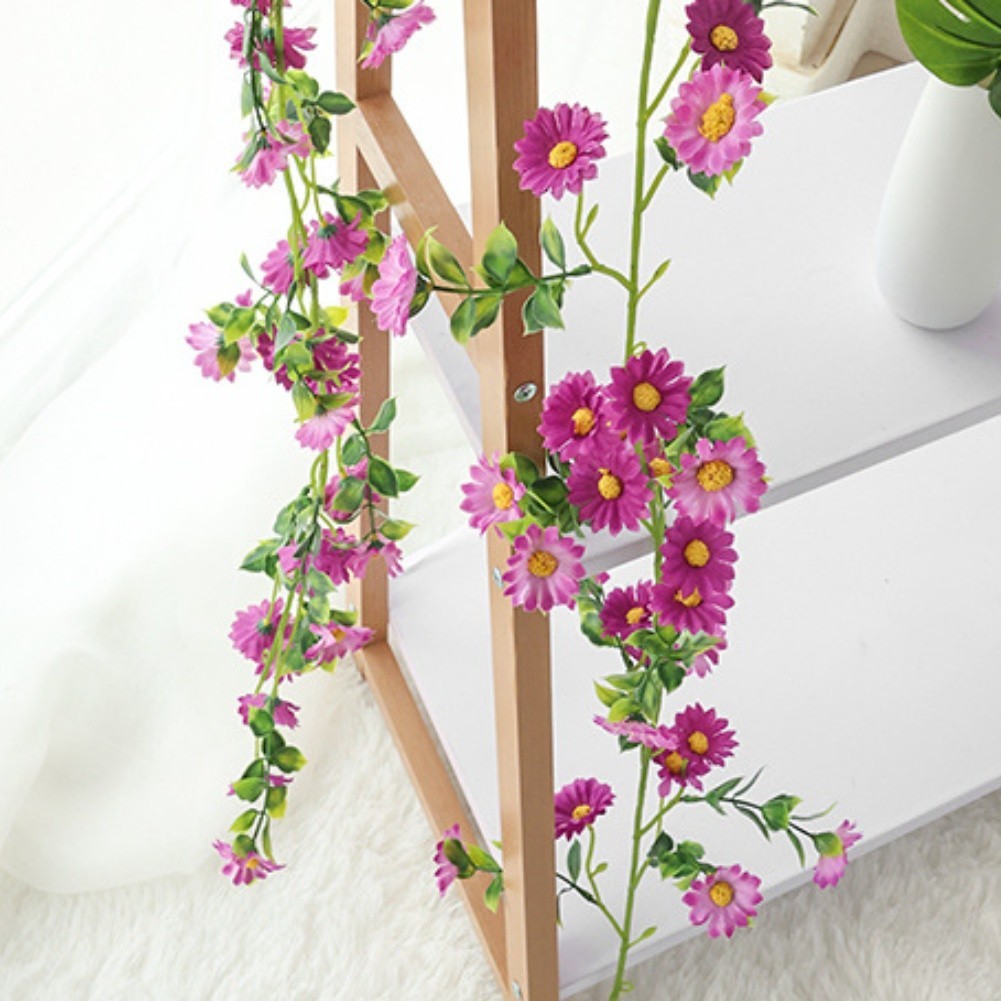 Lightweight Faux Daisy and Sunflower Vine 2 1m for Home and Event Decoration