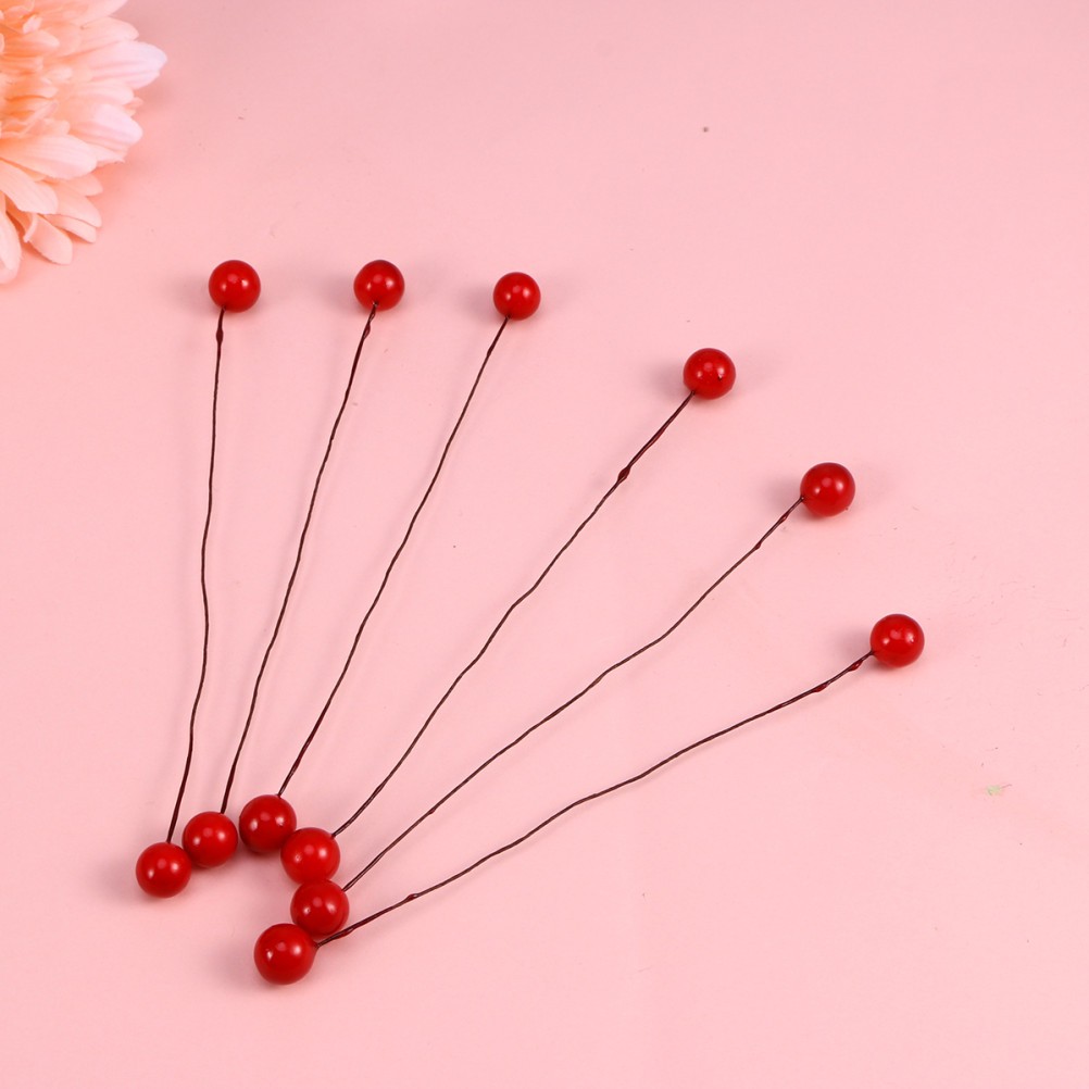 400Pcs Holly Berries Red for Christmas Decorations and Floral Arrangements
