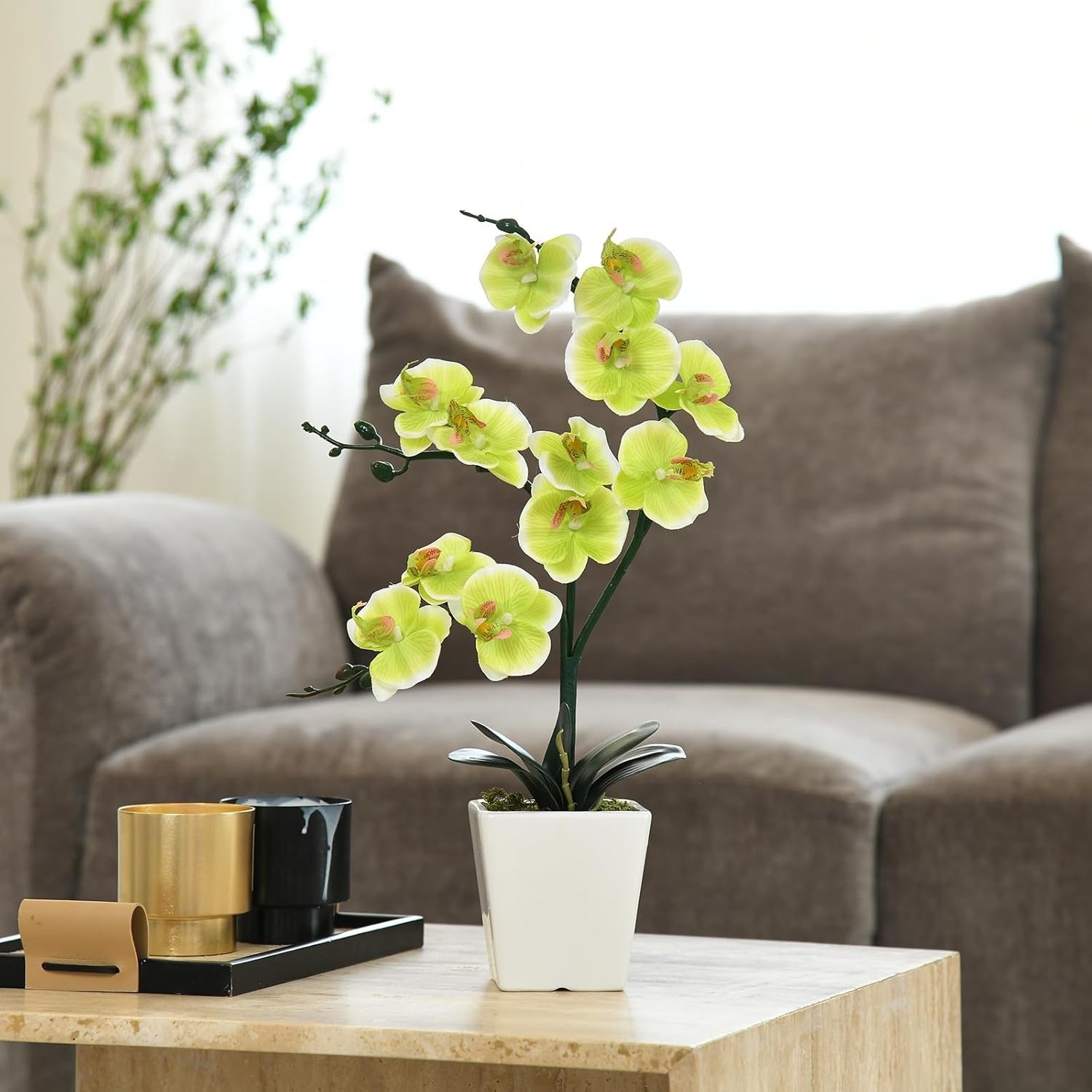 Gorgeous 15-Inch Silk Phalaenopsis Orchid Plant – Perfect Housewarming Gift