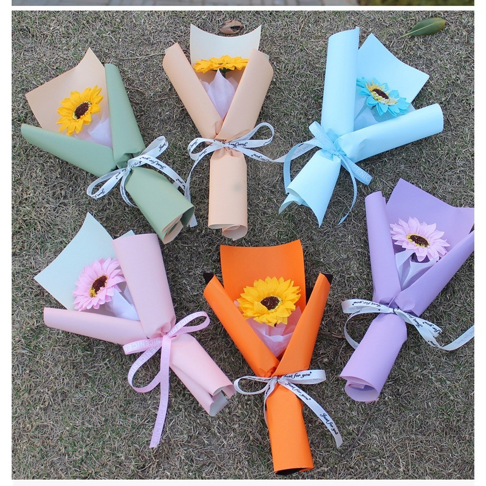 Sunflower Style Soap Flower Bouquet with Long Lasting Fragrance for Room Decor
