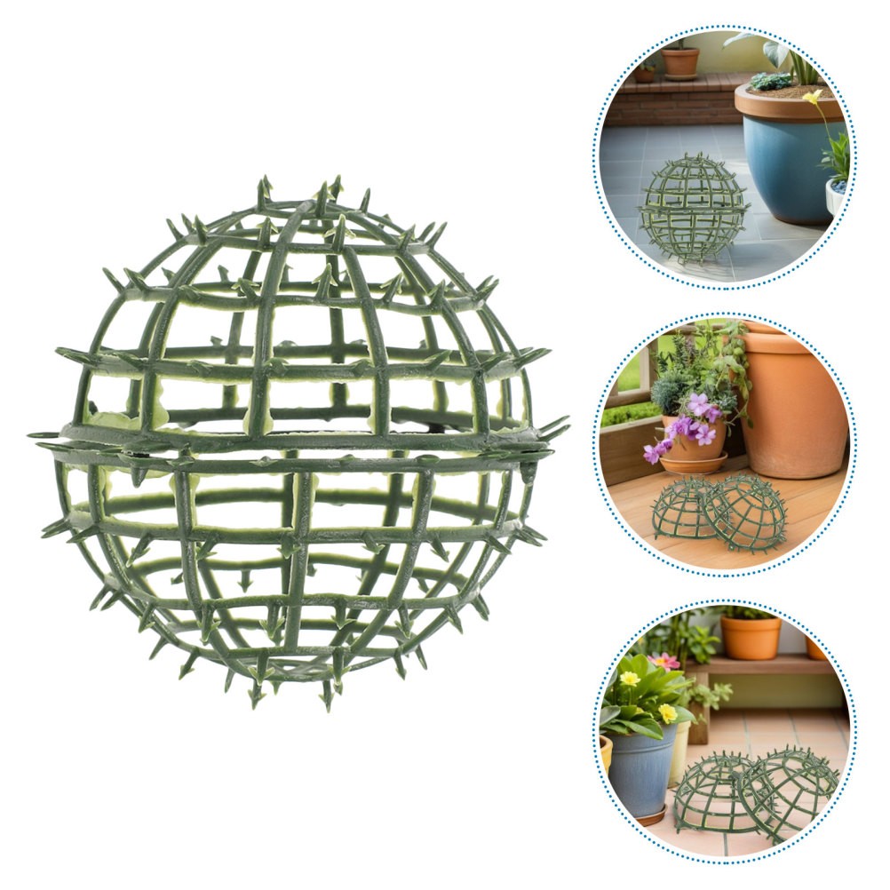 8Pcs Reusable Plastic DIY Decorative Grass Ball Rack Green Plant Support Frame