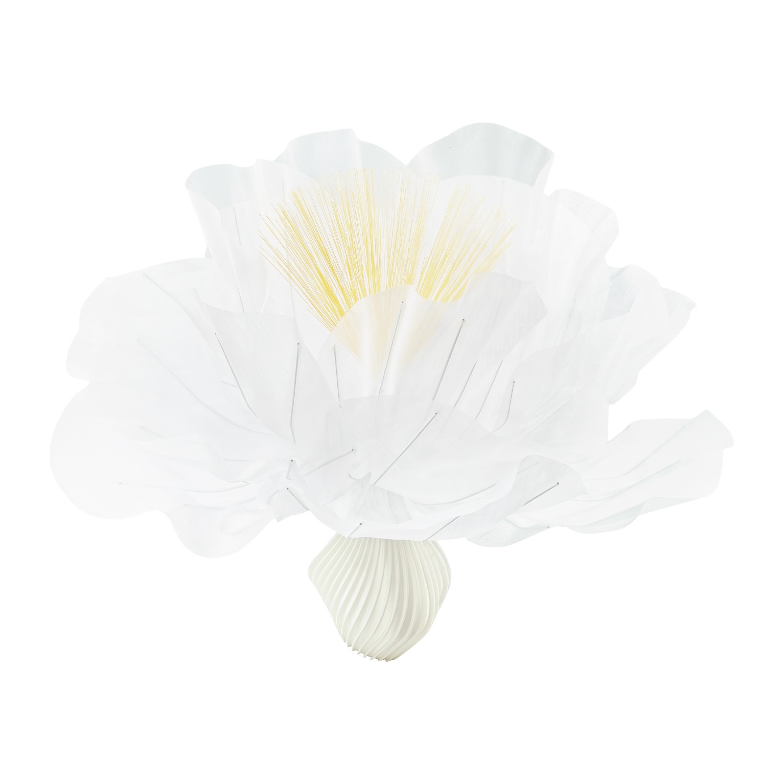 Tabletop Electric LED lights Organza Artificial Flower With Vase 17.71*17.71in