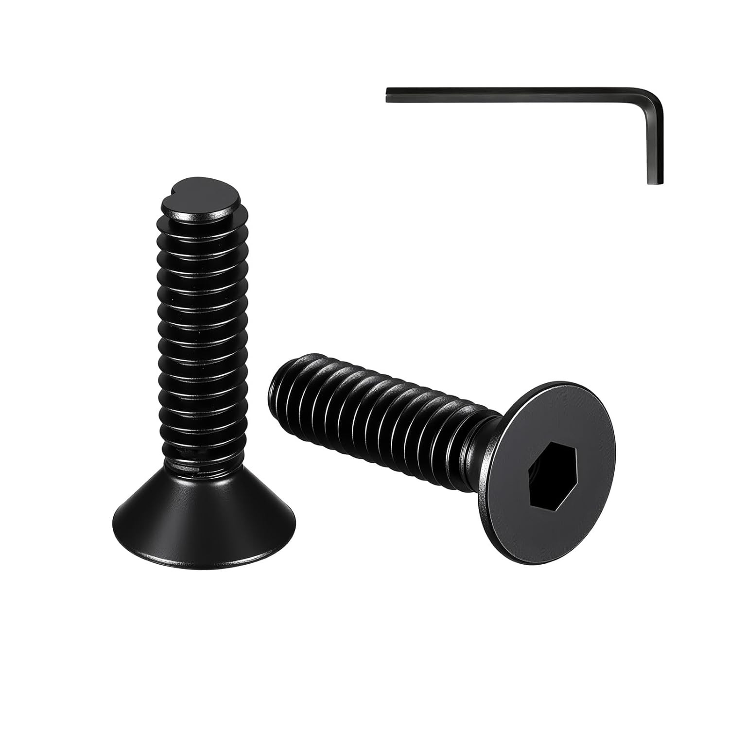 20 Pcs #6-32 X 1 Flat Head Socket Cap Machine Screws,Grade 10.9 Alloy Steel Coun