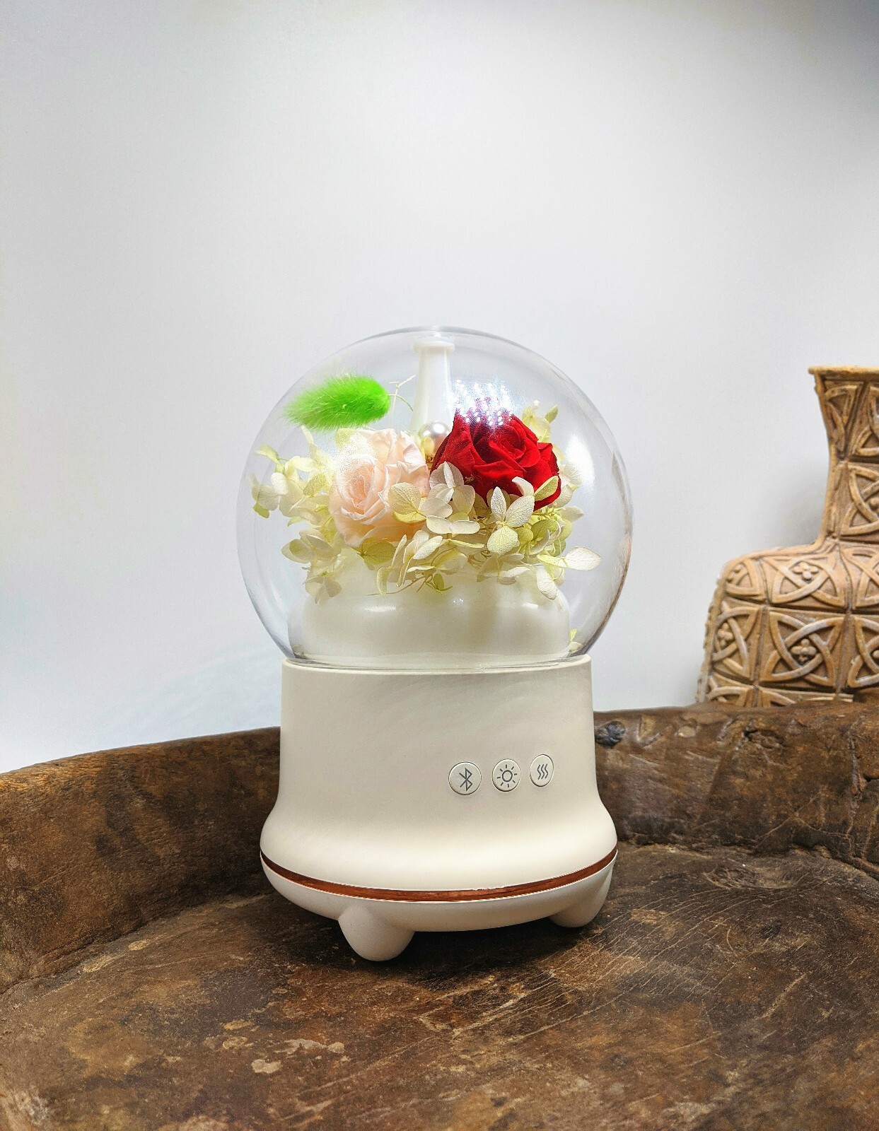 Essential Oil Diffuser Speaker Bluetooth WHITE Humidifier w/ LED Night Light