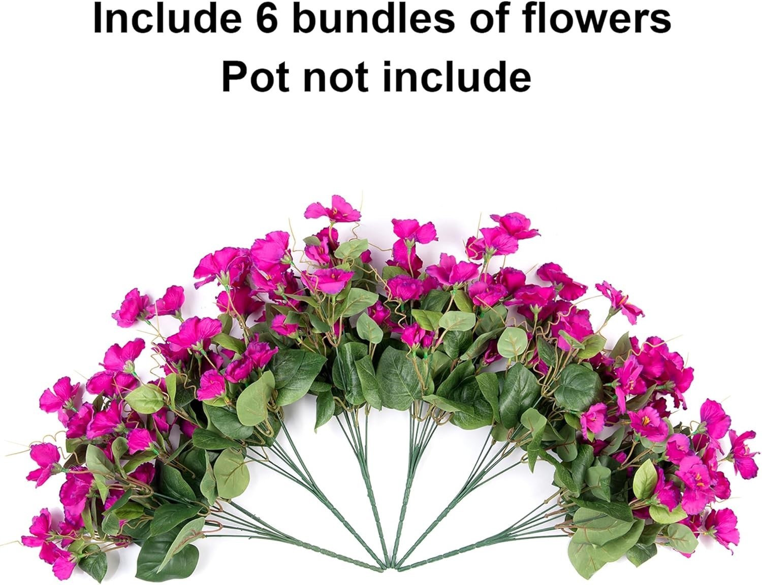 Fake Hibiscus Artificial Flowers for Outdoors Spring Summer Decoration, 6 Bun…