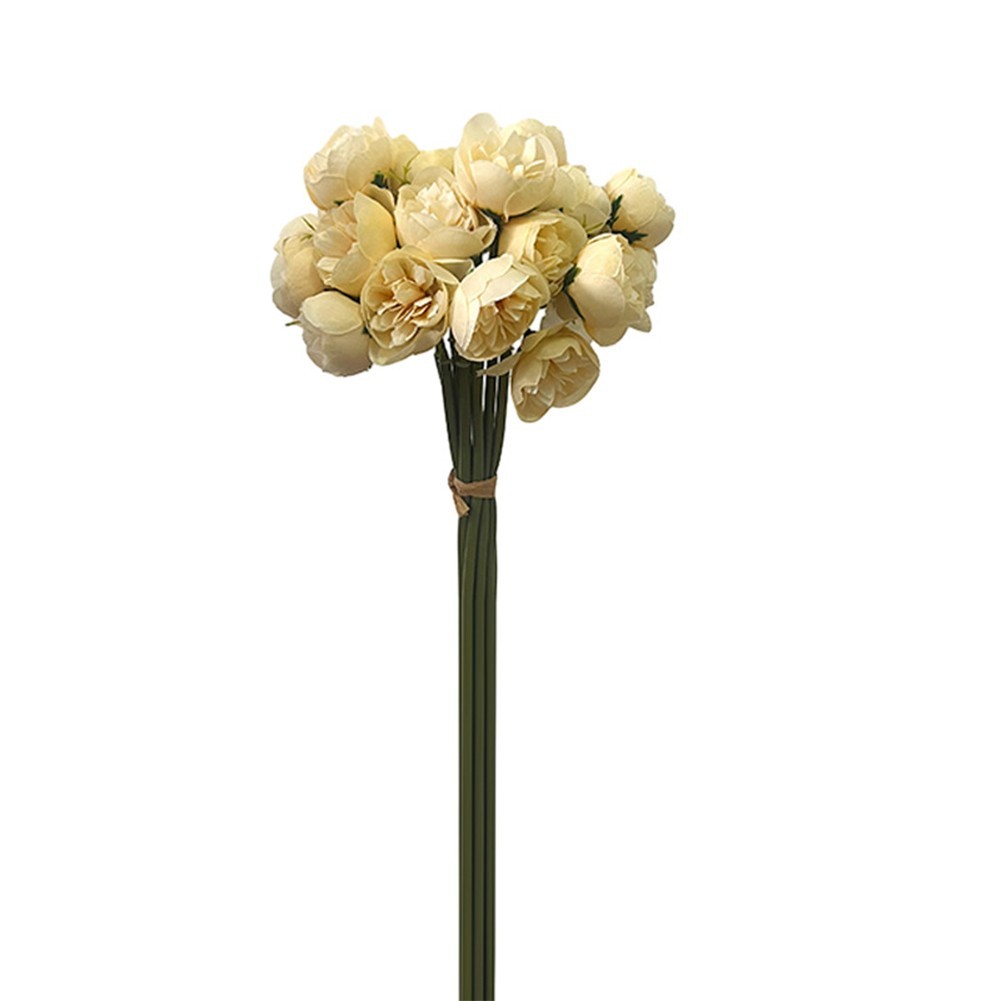 2 Bunches Wedding Flowers Artificial Peonies with Bendable and Trimmable Stems