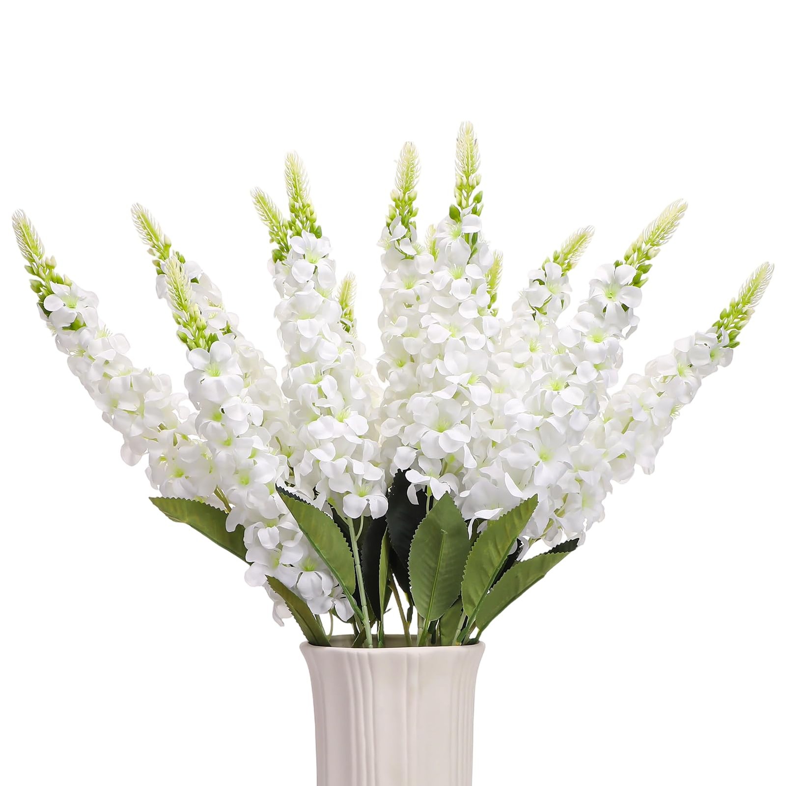 15 Pcs Delphinium Artificial Flowers for Decoration, 27.5 Inch Long Stem Lark…
