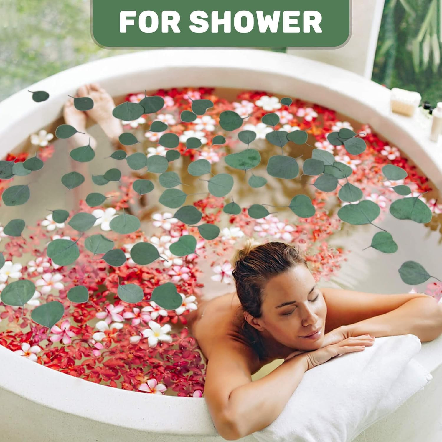300PCS+ Real Eucalyptus Leaves for Shower – Dried Eucalyptus Leaves for Shower