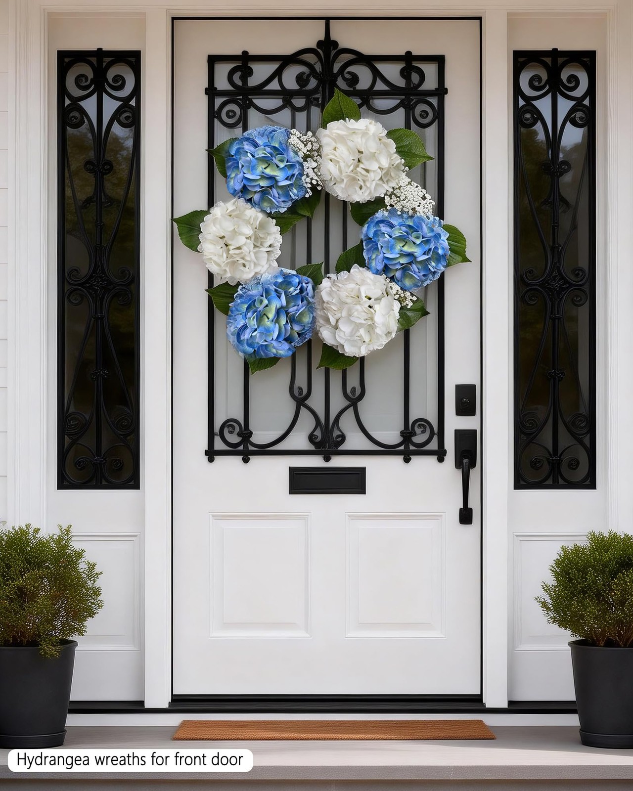 21in Hydrangea Artificial Flowers 3Pcs: Real Touch Latex Lifelike Large Hydra…